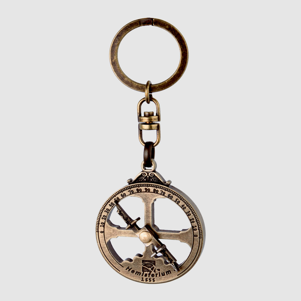 Miniature Nautical Astrolabe Keyring, Mathematics, Astronomical Observation, Science, Historical Reproduction, Collectables 
