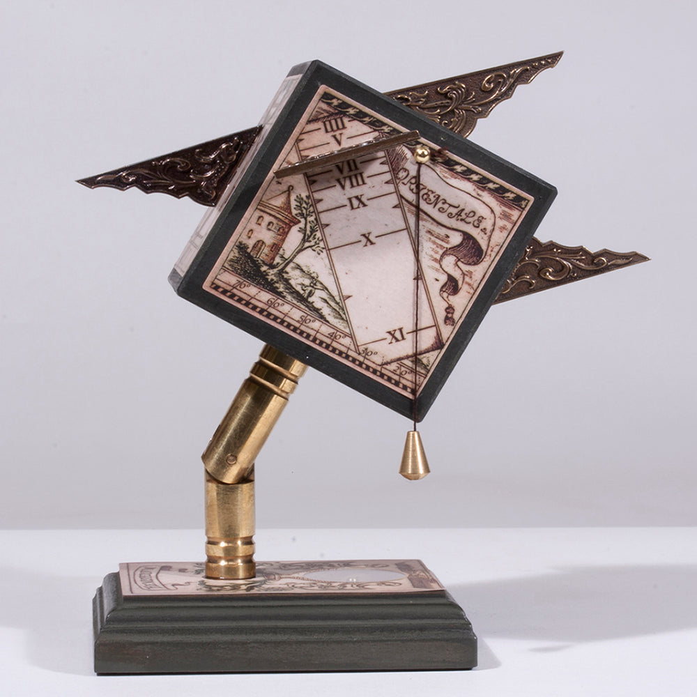 Sundial, Universal, Polyhedral, Handmade reproduction, collector's item, History and science, Nautical Instrument. cabinet piece